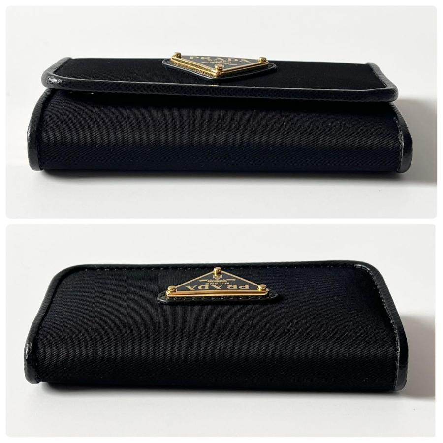 PRADA（プラダ） 6連キーケース ナイロン サフィアーノレザー ブラック