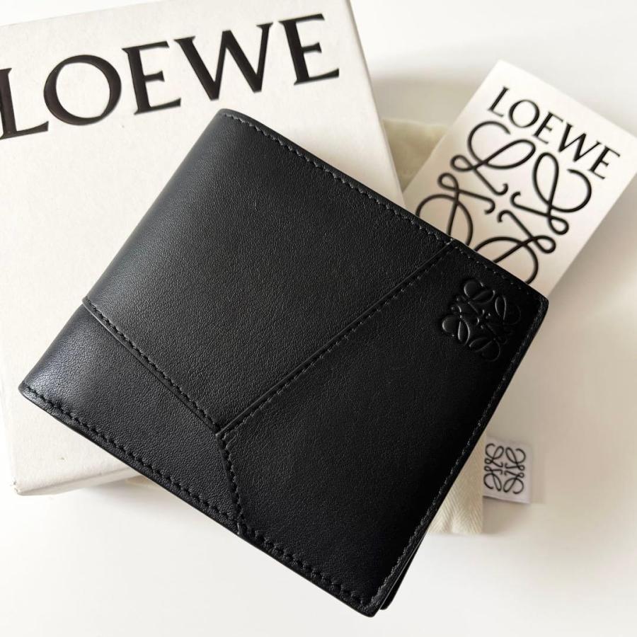 LOEWE ロエベ パズル バイフォールド ウォレット ブラック 未使用 LOEWE（ロエベ） パズル バイフォールド コインウォレット 二つ折り