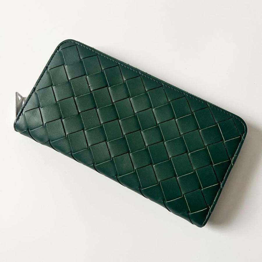 BOTTEGA VENETA イントレチャート ロングストラップ グリーン BOTTEGA VENETA ボッテガヴェネタ イントレチャート ウォレット 長財布