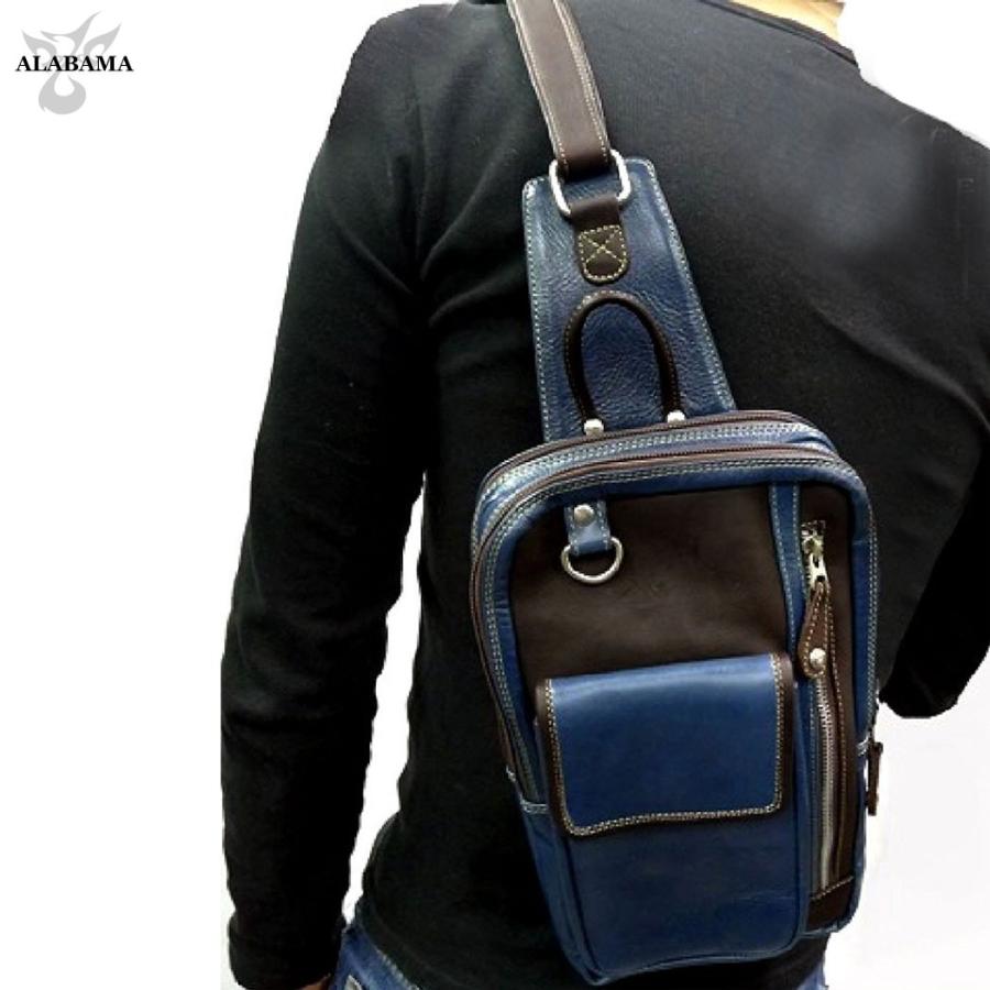 ボディバッグ メンズ Bag ワンショルダー 本革 大容量 イタリアンレザー バッグ カジュアル 男性 プレゼント ギフト 使いやすい Albag S052 メンズ 革 バッグ 財布 Alabama 通販 Yahoo ショッピング