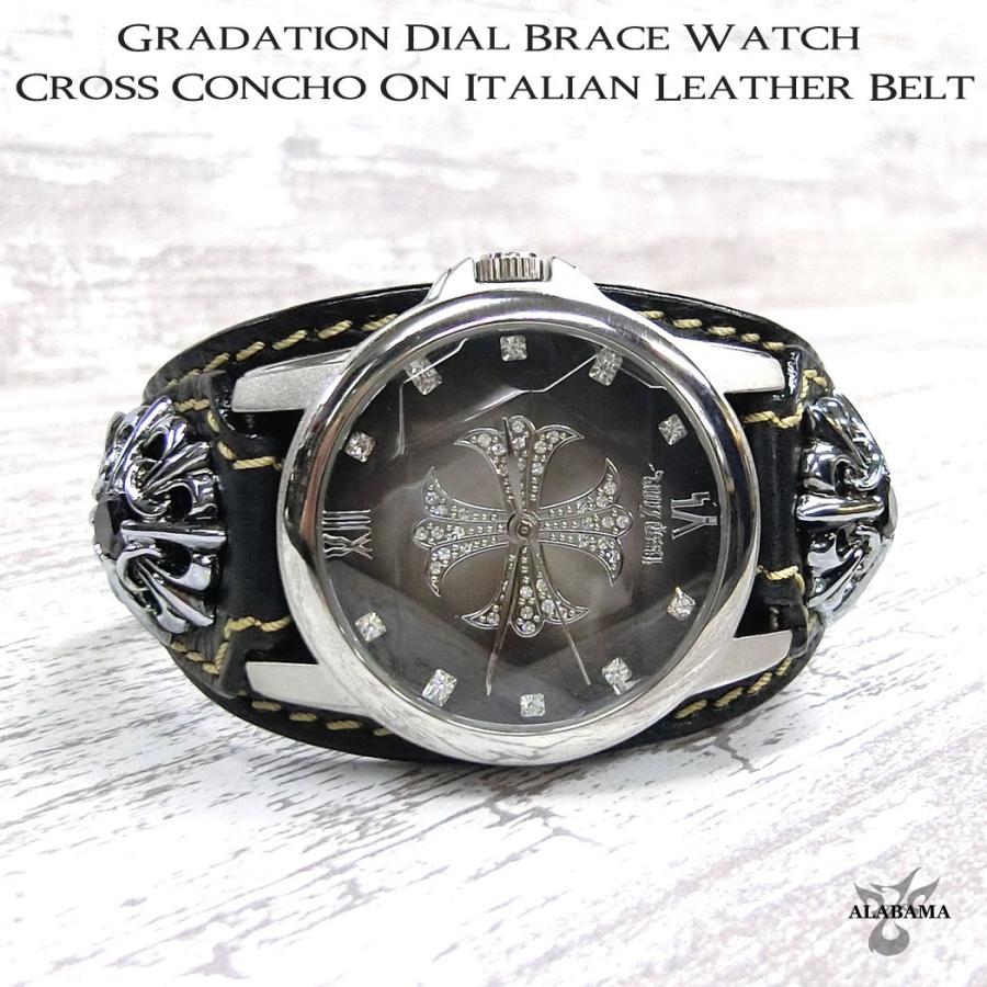 腕時計 メンズ 本革 イタリンレザー ベルト グラデーション 文字盤 星