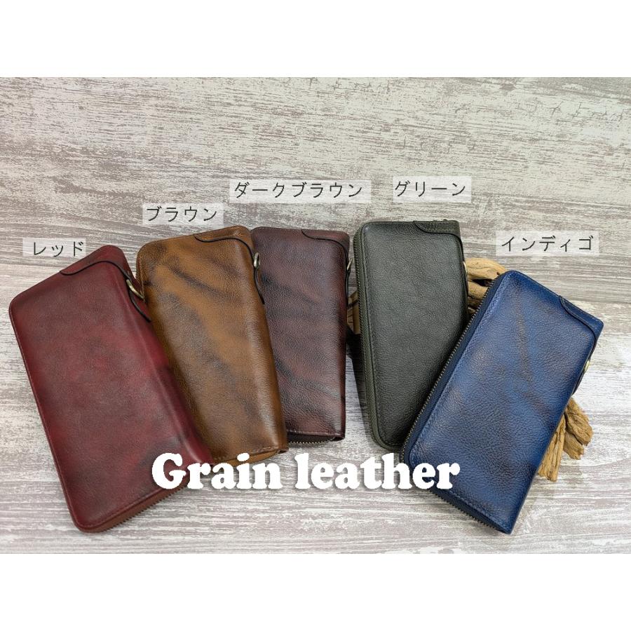 長財布 メンズ ロングウォレット 本革 牛革 カウレザー ラウンド