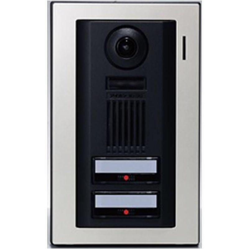 アイホン　インターホン　玄関子機　自動交互通話　防塵　IPX4相当　壁取付　SDカード対応　防まつ　カメラ付　二世帯用　黒　3.9×12×1