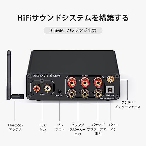 Fosi Audio BT30D PRO Hi-Fi Bluetooth 5.0 パワーアンプ TPA3255 2.1