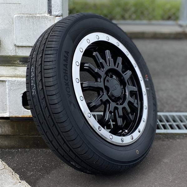 YOKOHAMA 155/65r14 ブルーアース 現行NBOX新車外しタイヤ エヌボックスジョイ N-BOX joy 14インチ 新品タイヤホイール4本