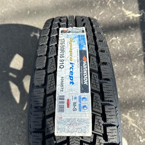 ジムニー　バリ山　ハンコック　ダイナプロ175/80R16ホイール付き 4本 Dynapro icept ジムニー用 【2023年製】 Hankook 175/80R16 91Q