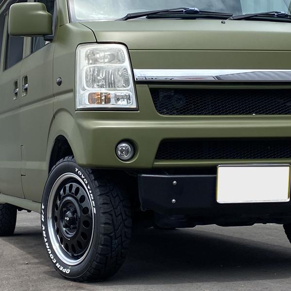 ミツビシ デリカミニ BA1A BA2A BA5A BA6A 15インチ 15x5j+45 TOYO OPENCOUNTRY RT 165/60R15 ホワイトレター 新品タイヤホイール4本の画像