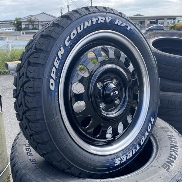 ミツビシ デリカミニ BA1A BA2A BA5A BA6A 15インチ 15x5j+45 TOYO OPENCOUNTRY RT 165/60R15 ホワイトレター 新品タイヤホイール4本の画像