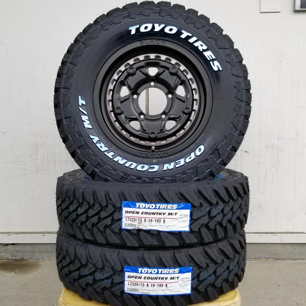 TOYO OPEN COUNTRY M/T リフトアップ M/T 225/75R16 16インチ タイヤホイール 4本セット JA JB スズキ SUZUKI ジムニー Black Mamba｜aladdin-wheels｜02