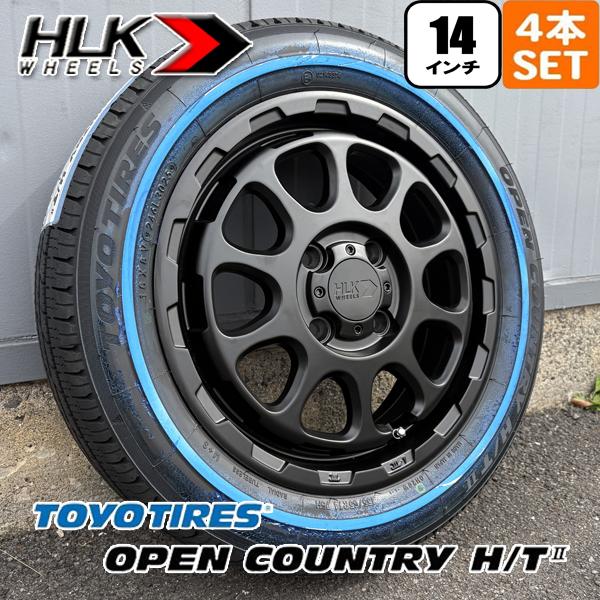 OPEN COUNTRY 国産 サマータイヤホイール 4本セット 新品 TOYO HT 155/65R14 75H ホワイトリボン ...