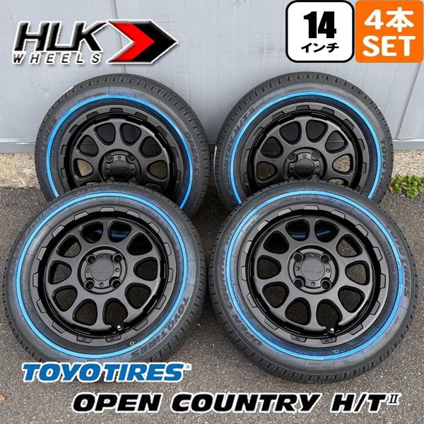 OPEN COUNTRY 国産 サマータイヤホイール 4本セット 新品 TOYO HT 155/65R14 75H ホワイトリボン ...