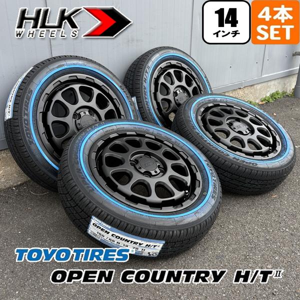 OPEN COUNTRY 国産 サマータイヤホイール 4本セット 新品 TOYO HT 155/65R14 75H ホワイトリボン ...