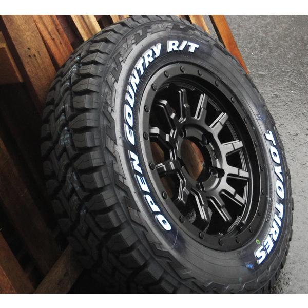 ジムニー JB23 JB64 JA11 JA12 JA22 タイヤホイール 16インチ トーヨー オープンカントリー TOYO OPEN COUNTRY RT ホワイトレター 185/85R16 4本セット｜aladdin-wheels｜06