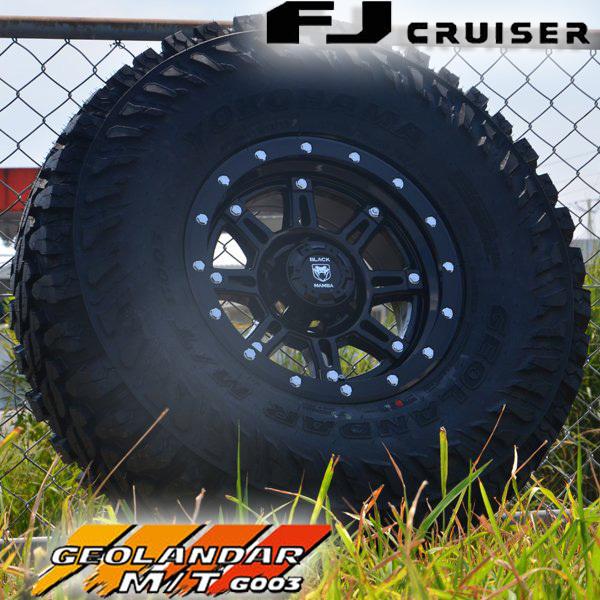 マッドタイヤ 新品 FJクルーザー 17インチ タイヤホイールセット ヨコハマ ジオランダー MT G003 265/65R17 265/70R17 285/70R17｜aladdin-wheels