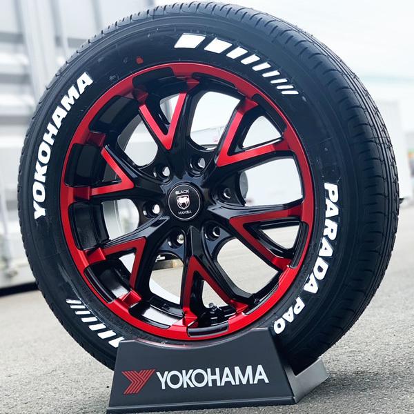 車検対応 17インチ タイヤホイールセット 200系 ハイエース レジアスエース 新品 YOKOHAMA PARADA PA03 215/60R17 ホワイトレター ブラックマンバ|aladdin-wheels|05