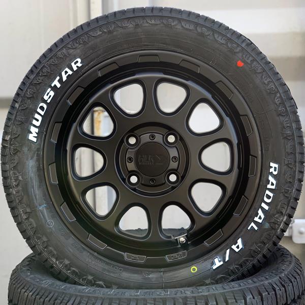 ホワイトレター タイヤホイールセット 14インチ 4本セット 14×4.5J+43 PCD100 4穴 マッドスター ラジアルAT 155/65R14 軽トラ 軽バン エブリイ ハイゼット｜aladdin-wheels｜02