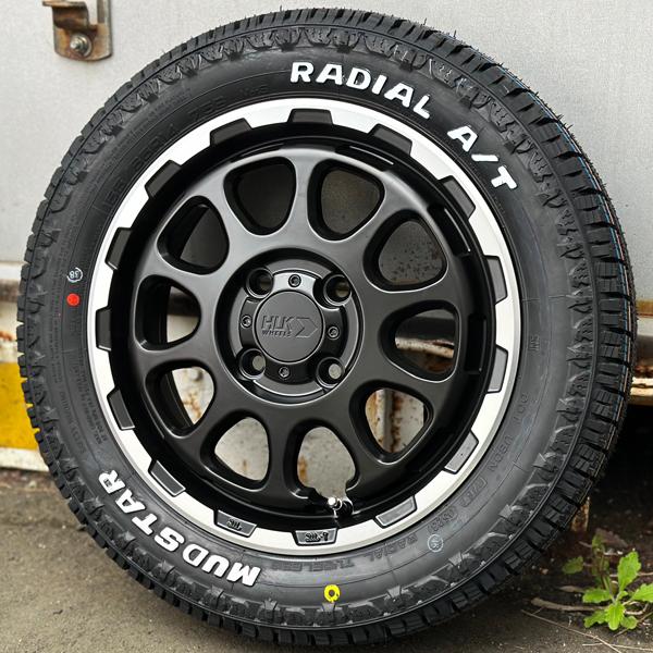 MUDSTAR ホワイトレター 軽トラ 軽バン 14インチ タイヤ ホイール 4本 