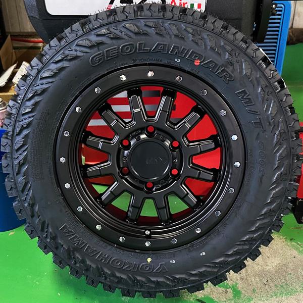 国産マッドタイヤ ハイエース16インチタイヤホイールセット 4本 ヨコハマ ジオランダー MT G003 215/70R16 リフトアップ キャンプ オフロード｜aladdin-wheels｜02