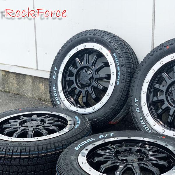 新品 軽トラ 軽バン 14インチ タイヤホイール 4本セット リフトアップ 14×4.5J+43 100 4穴 マッドスター ラジアル A/T 155/65R14 ホワイトレターの画像