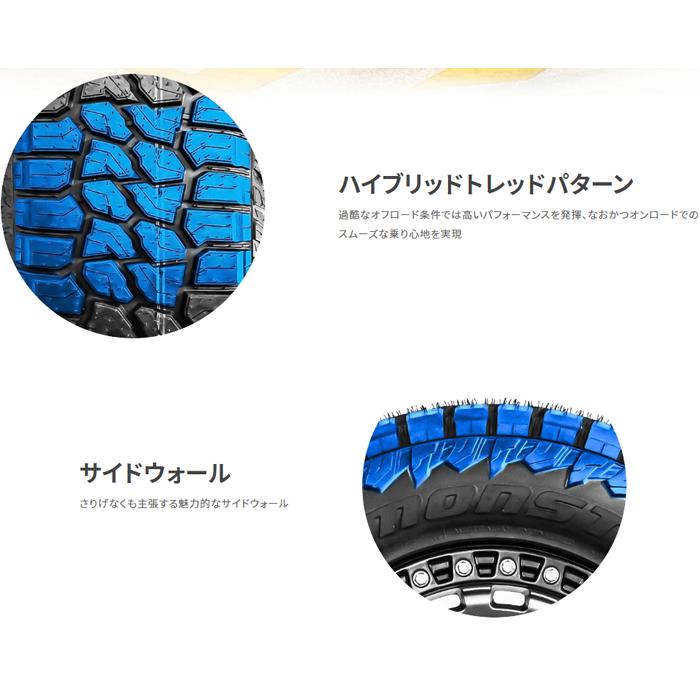 MONSTA TYRES キャンプ仕様!! 軽トラ 軽バン 14インチ タイヤホイール