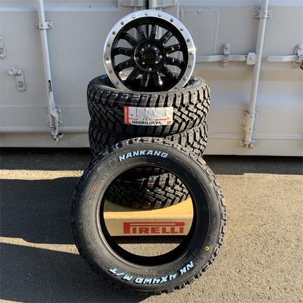 Work製 ROAR + ナンカン FT-9 軽自動車 軽トラ 軽バン リフトアップ 新品 14インチタイヤホイールセット