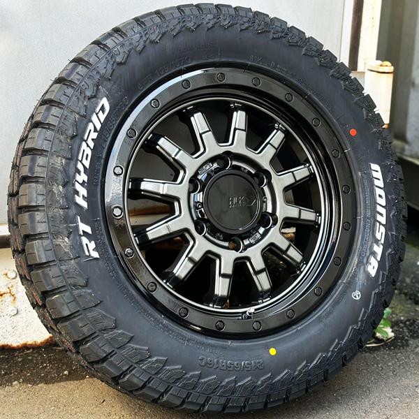 ホワイトレター ハイエースタイヤホイールセット16インチ 4本セット ロックフォース モンスタ RT ハイブリッド 215/65R16 純正車高対応 車検対応｜aladdin-wheels｜04