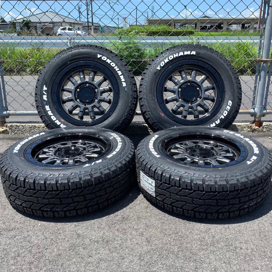 車検対応 200系ハイエース レジアスエース 16インチ タイヤホイールセット 4本 ヨコハマ ジオランダー AT G015 ホワイトレター 215/65R16 車、バイク、自転車 自動車 タイヤ、ホイール