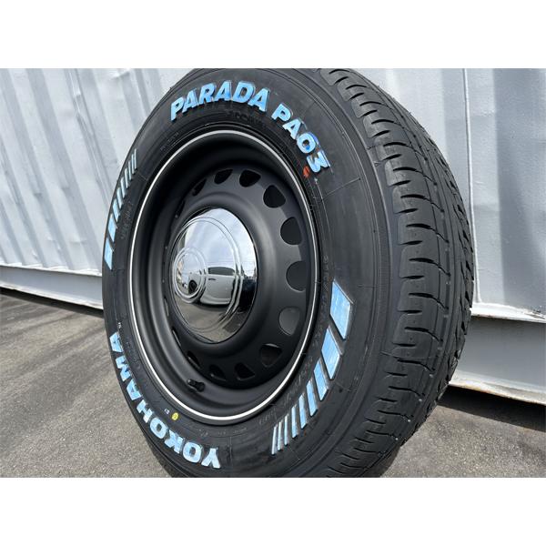 純正車高装着可!! 16インチ 7j+38 215/65R16C 4本セット 新品 タイヤホイールセット ハイエース 鉄チン ヨコハマ パラダ ドレスアップ キャラバン キャンプ｜aladdin-wheels｜05