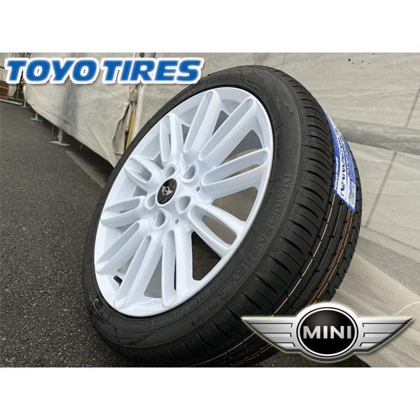 4本セット! 車検対応! 17インチ 7j+45 PCD112 5H 新品 タイヤホイールセット 205/45R17 TOYO ナノエナジー MINI ミニクーパー F54 F55 F56 F57 F60 ホワイト｜aladdin-wheels｜02