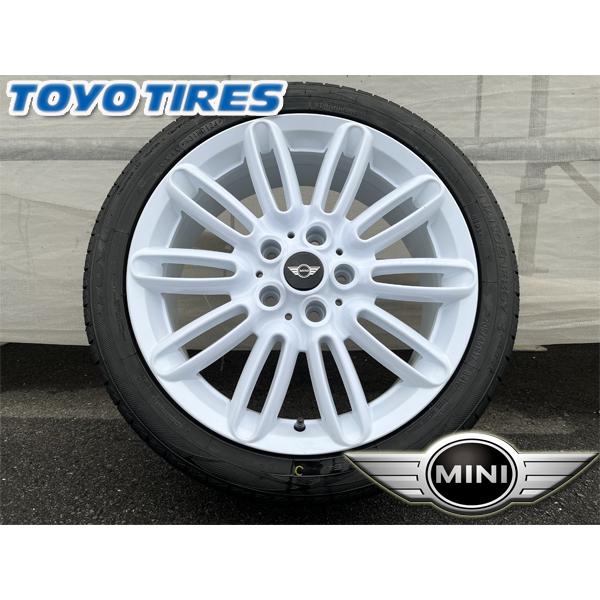 4本セット! 車検対応! 17インチ 7j+45 PCD112 5H 新品 タイヤホイールセット 225/45R17 TOYO ナノエナジー MINI ミニクーパー F54 F55 F56 F57 F60 ホワイト｜aladdin-wheels｜02