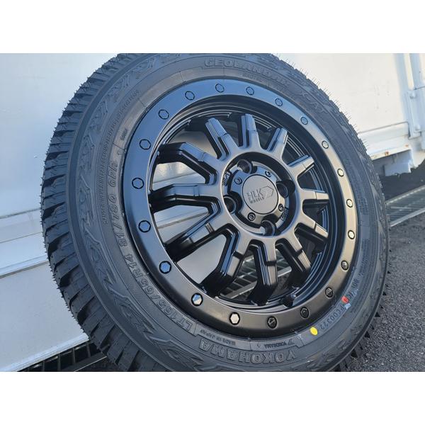 新品 14インチ タイヤホイール 4本セット HLK ロックフォース マットブラック ヨコハマ ジオランダー X-AT 155/65R14 145R14 165/65R14｜aladdin-wheels｜02