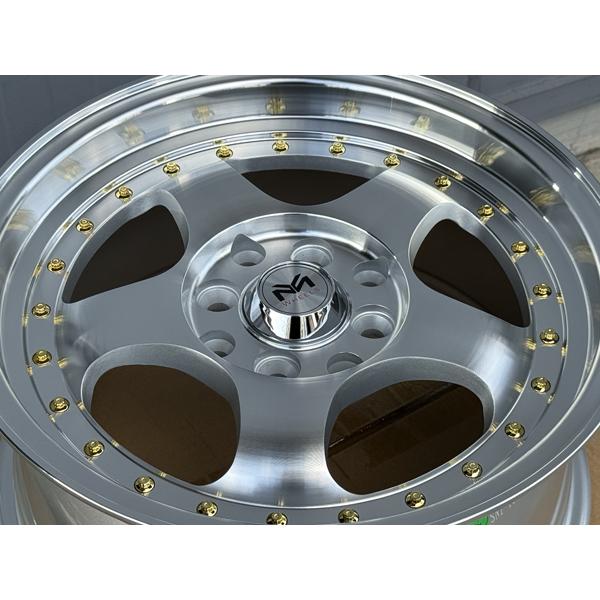在庫限り 15×7J +38 PCD 100 114.3 4穴 15インチ 4本セット 新品
