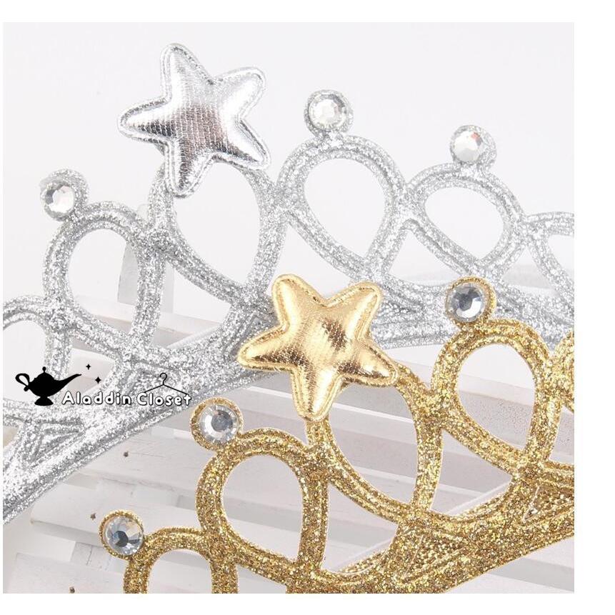 ベビー ティアラ ゴールド シルバー ヘアバンド 髪飾り キラキラ ヘア