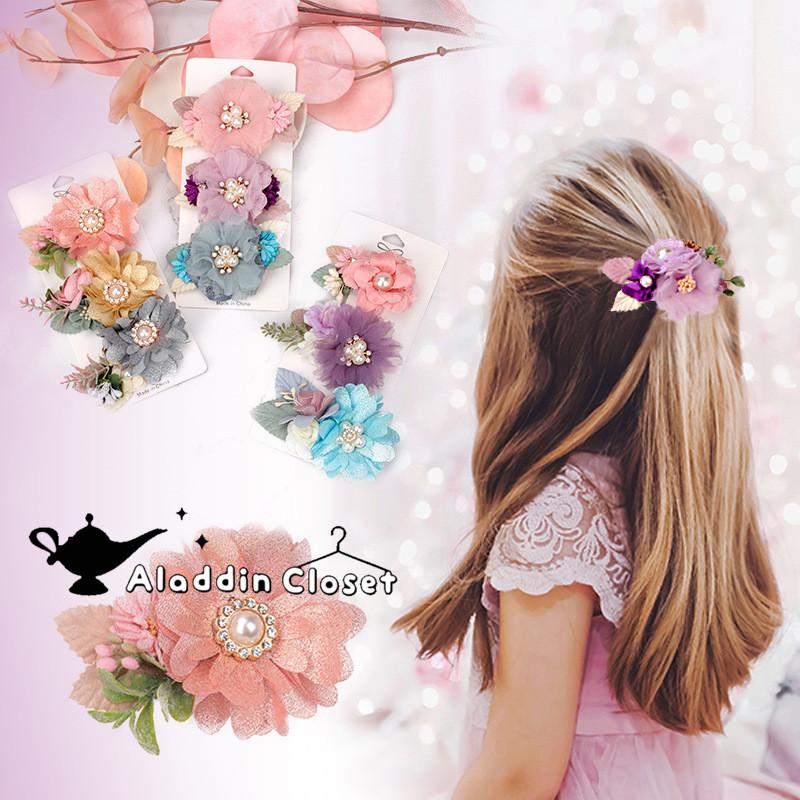 ヘアクリップ 3個セット 花 ピンク かわいい お花モチーフ ヘアアクセサリー キッズ 発表会 誕生日 結婚式 リングガール フラワーガール 髪飾り V アラディンクロゼット 通販 Yahoo ショッピング