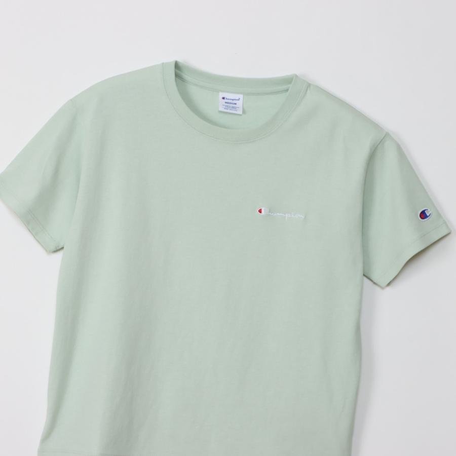 【メール便】24ss チャンピオン Champion ウィメンズ ショートスリーブTシャツ ペールグリーン CW-X337 カラー 510 レディース  正規品｜alajin｜03