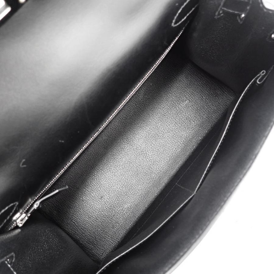 HERMES（エルメス） ケリー28(外縫い) ブラック黒 ボックスカーフ