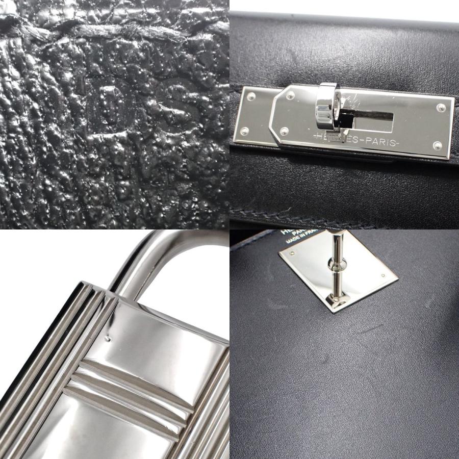 HERMES（エルメス） ケリー28(外縫い) ブラック黒 ボックスカーフ