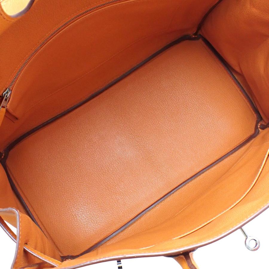 HERMES(エルメス) バーキン35 オレンジ ヴォーエプソン パラジウム金具 シルバー金具 □Q刻印 ハンドバッグ トートバッグ レディース 40101819463【アラモード】 HERMES（エルメス） バーキン35 オレンジ ヴォーエプソン シルバー金具