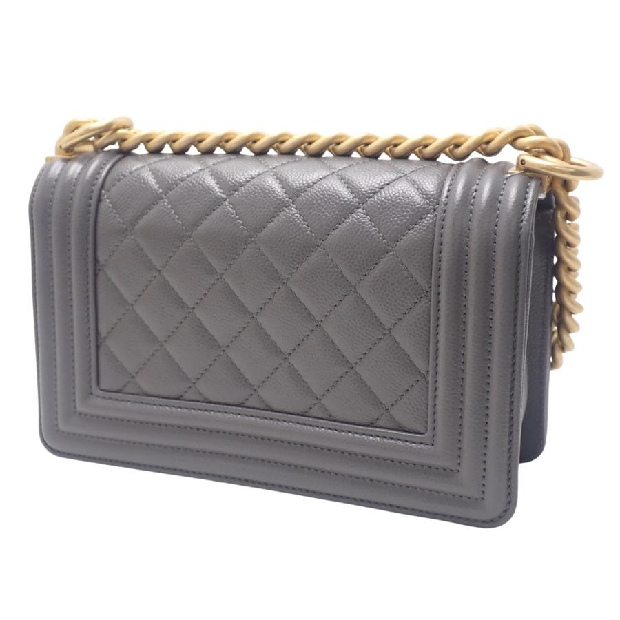 CHANEL/シャネル ボーイシャネル チェーンショルダー ココマーク ショルダーバッグ グレー レディース CHANEL（シャネル） ボーイシャネル ココマーク スモール チェーン