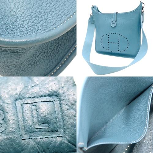 HERMES エルメス エブリン1 PM ブルージーン ライトブルー水色 