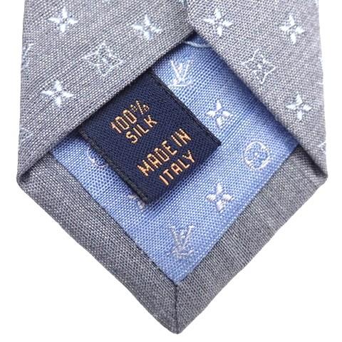 LOUIS VUITTON モノグラムネクタイ ライトブルー LOUIS VUITTON モノグラム総柄ライトブルーネクタイ