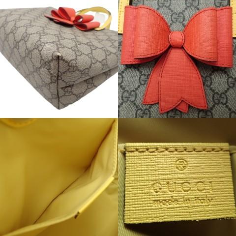 GUCCI グッチ チルドレンズ ボウ ミニトートバッグ リボン GG 