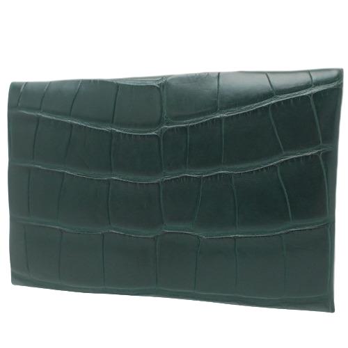 HERMES(エルメス) カルヴィ カードケース アリゲーターマット クロコ ダークグリーン シルバー金具 D刻印 40802027363【アラモード】【はる】 HERMES(エルメス) カルヴィ カードケース アリゲーターマット クロコ ダークグリーン シルバー金具 D刻印 40802027363【アラモード】【はる】