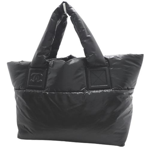 ★美品★ CHANEL シャネル トートバッグ ココマーク ラムスキン ブラック シャネル CHANEL ココマーク レザートートバッグ 5番台 ブラック