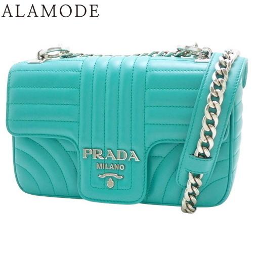 PRADA(プラダ) ダイアグラム チェーンショルダーバッグ レザー  