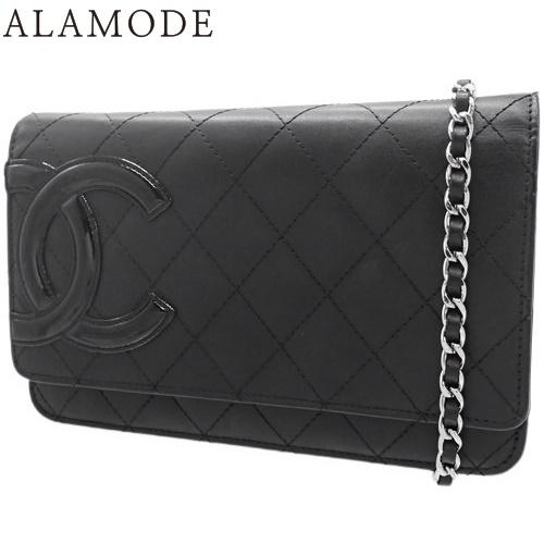 CHANEL シャネル カンボンライン チェーンウォレット 長財布  