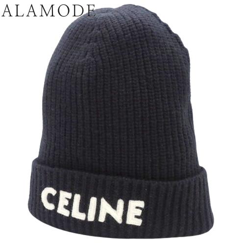 CELINE / ニットキャップ/--/ウール/BLK/無地/メンズ/2A25R535Q.38NO CELINE セリーヌ ロゴ ニット帽 帽子 アパレル ニットキャップ ウール