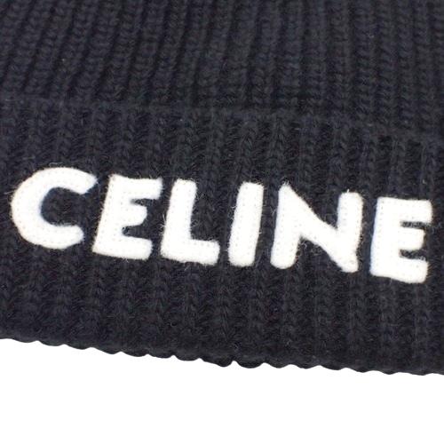 CELINE セリーヌ ロゴ ニット帽 帽子 アパレル ニットキャップ ウール