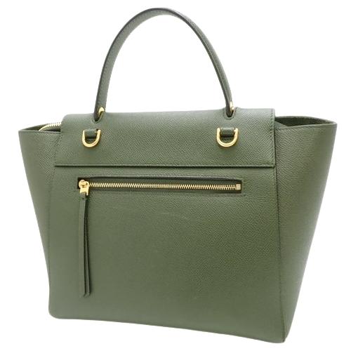 セリーヌ CELINE 散弾デザインベルト　オリーブグリーン CELINE(セリーヌ) マイクロ ベルトバッグ ハンド 2WAY