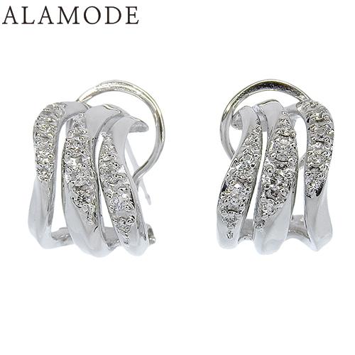 【ホワイト】ヴァンドーム青山　K18WGダイヤモンドピアス VENDOME AOYAMA(ヴァンドーム青山) ダイヤモンド ピアス K18